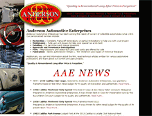 Tablet Screenshot of andersonautomotiveenterprises.com